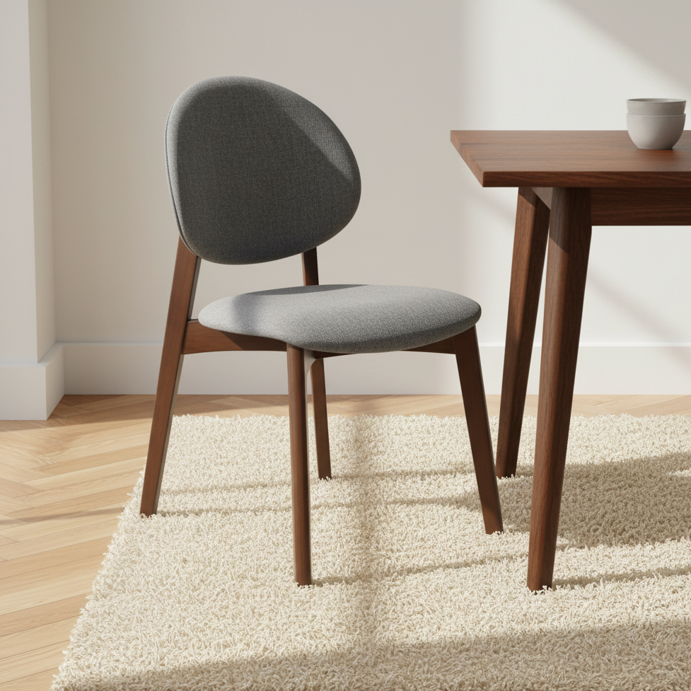 Artemis Walnut and Grey Dining Chairs (Set of 2)