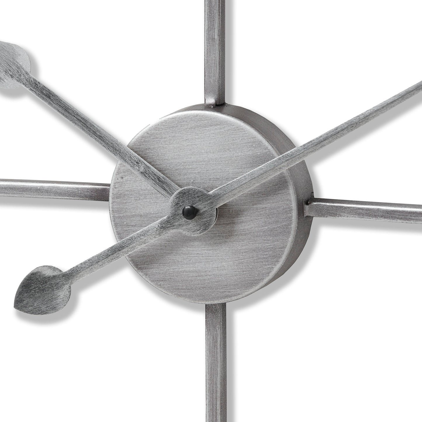 Skeleton Heart Silver Wall Clock