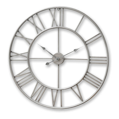 Skeleton Silver Large Wall Clock