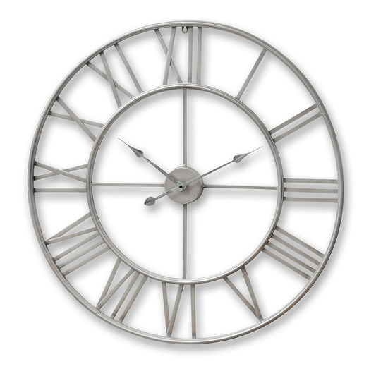 Skeleton Silver Large Wall Clock