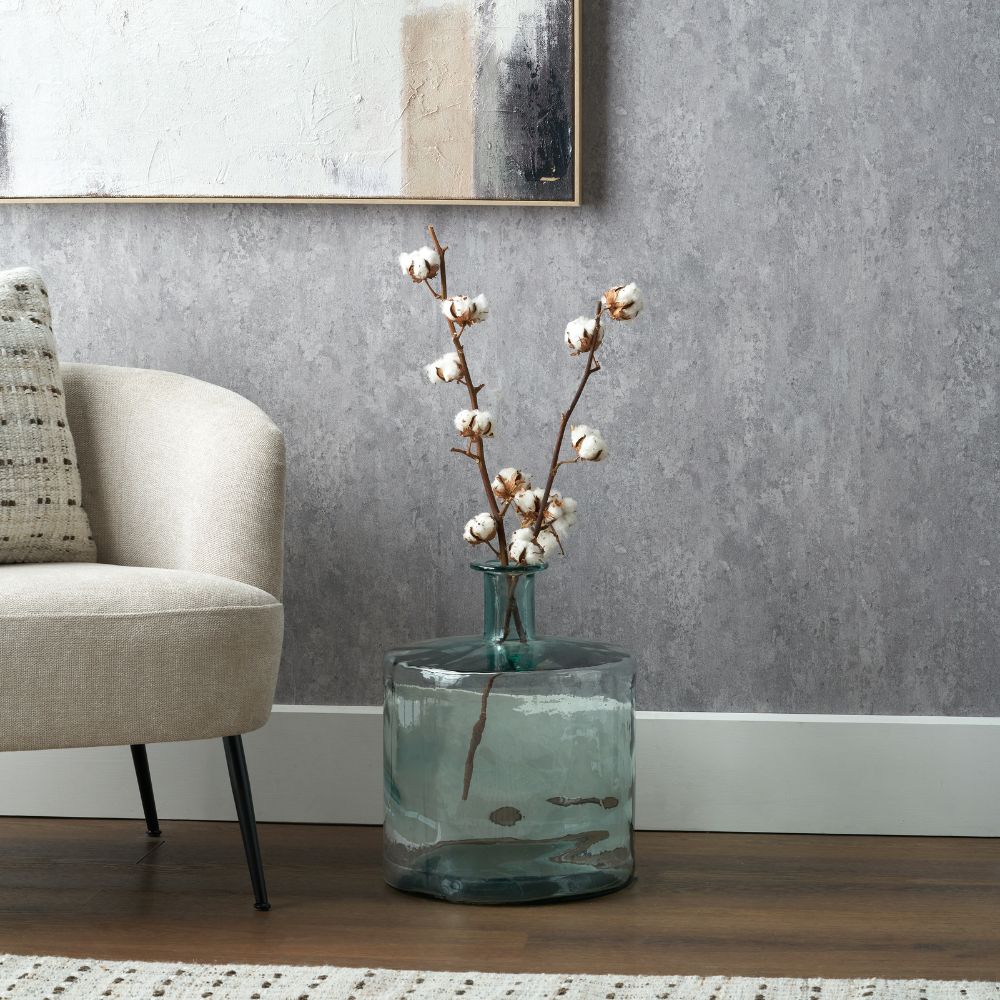 Recycled Glass Forest Green Bottle Vase