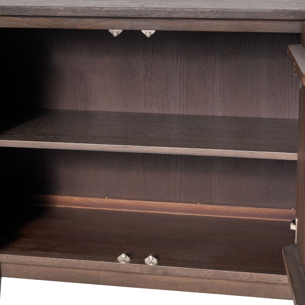 Raie Dark Brown Pine Wood 3 door Sideboard