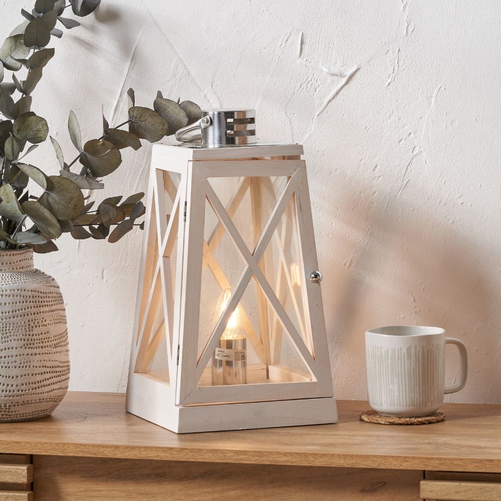 Devon Chrome Lantern Table Lamp