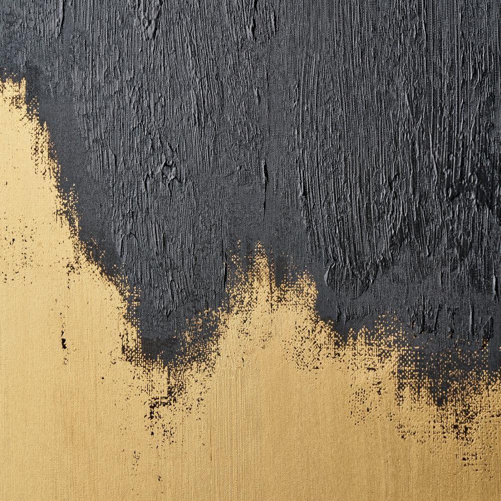 Frameless Canvas Black or White and Gold Abstract