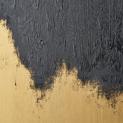 Frameless Canvas Black or White and Gold Abstract