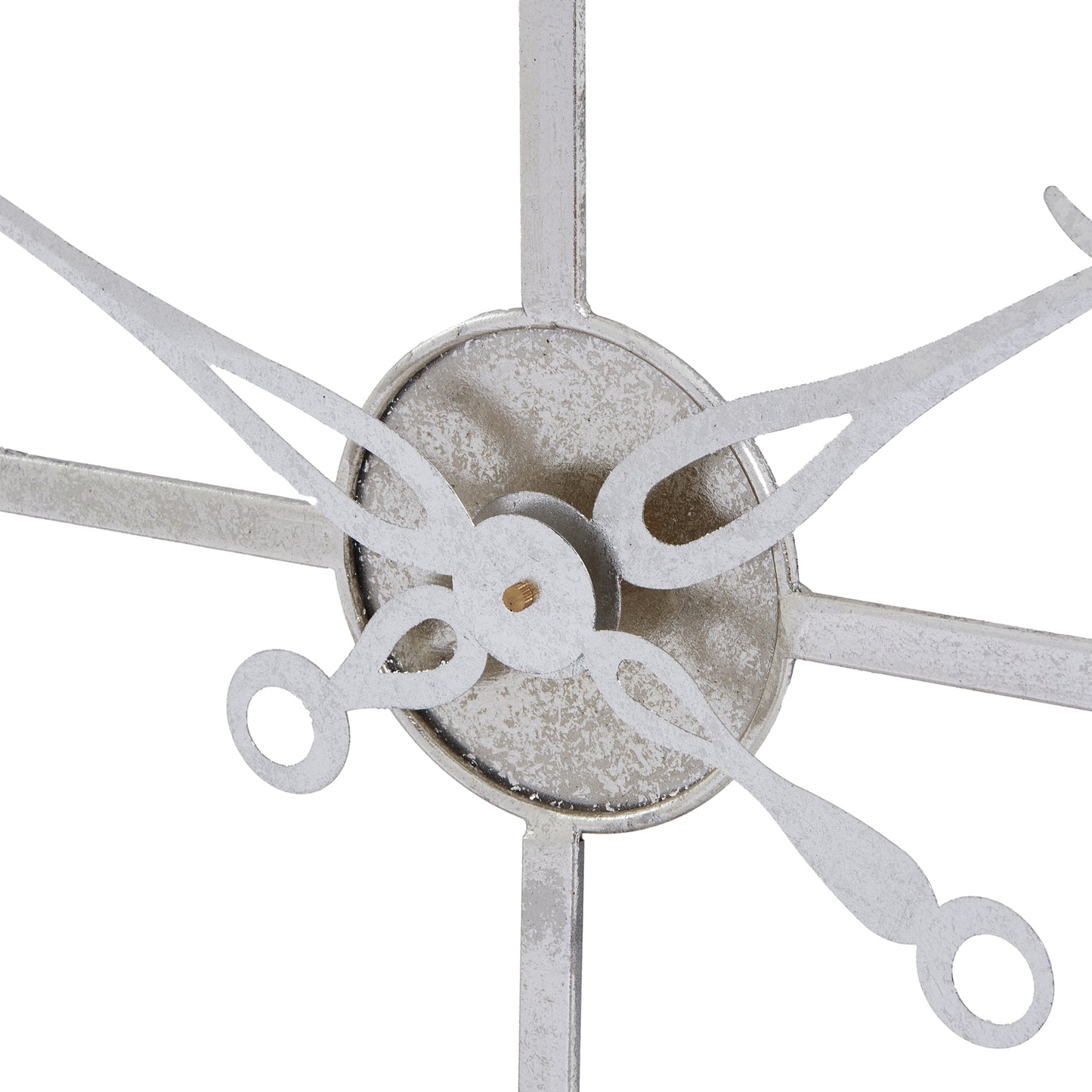 Silver Foil Skeleton Large Wall Clock