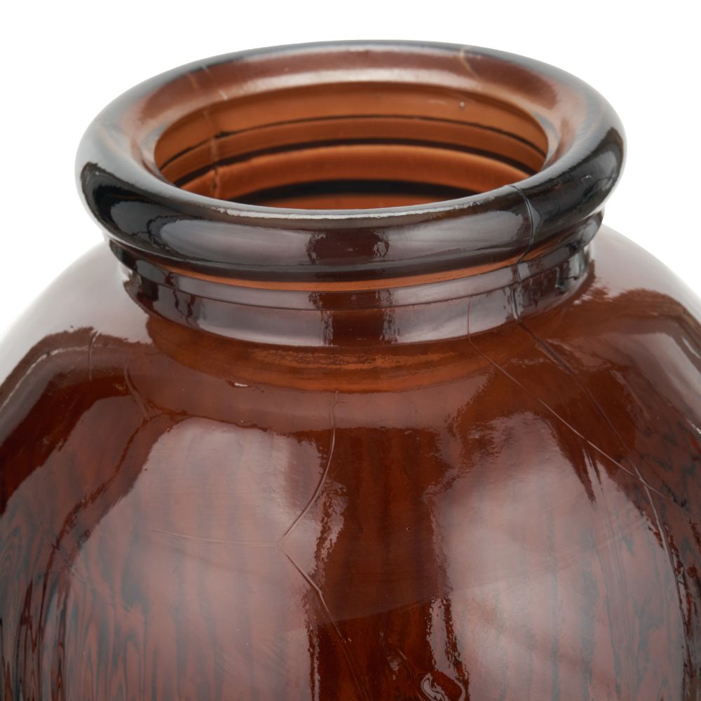 Recycled Glass Ribbed Vase Tall