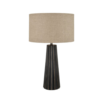 Draydon Mango Wood Textured Cone Table Lamp