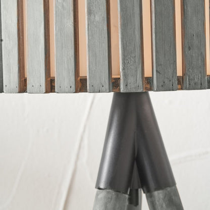Rabanne Slatted Pine Wood Tripod Table Lamp