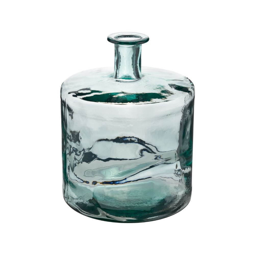 Recycled Glass Forest Green Bottle Vase