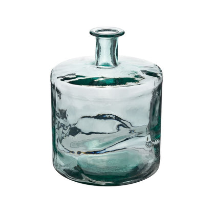 Recycled Glass Forest Green Bottle Vase