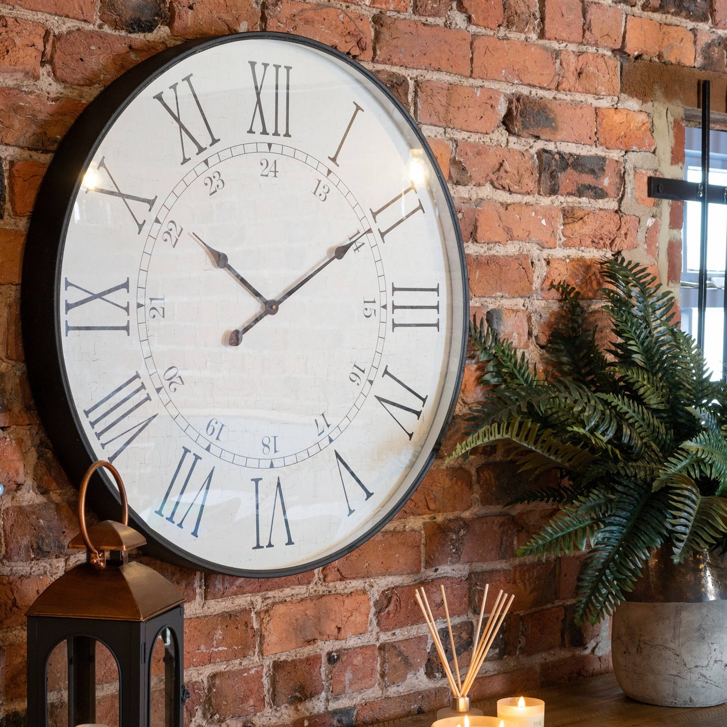 Embossed Station Large Wall Clock