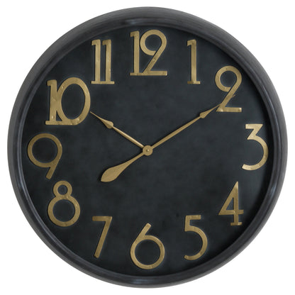 Soho Brass And Black Large Wall Clock