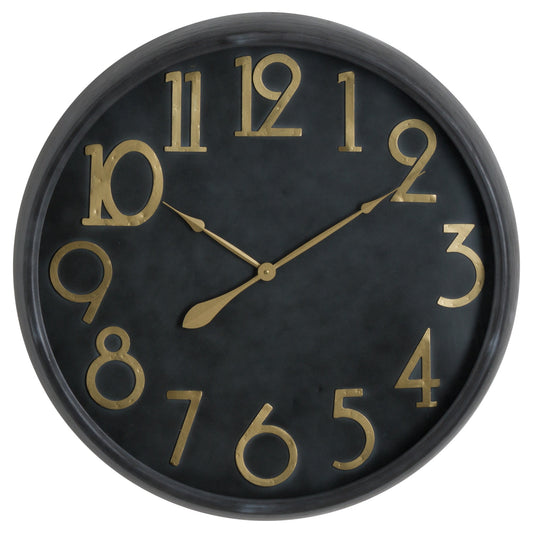 Soho Brass And Black Large Wall Clock