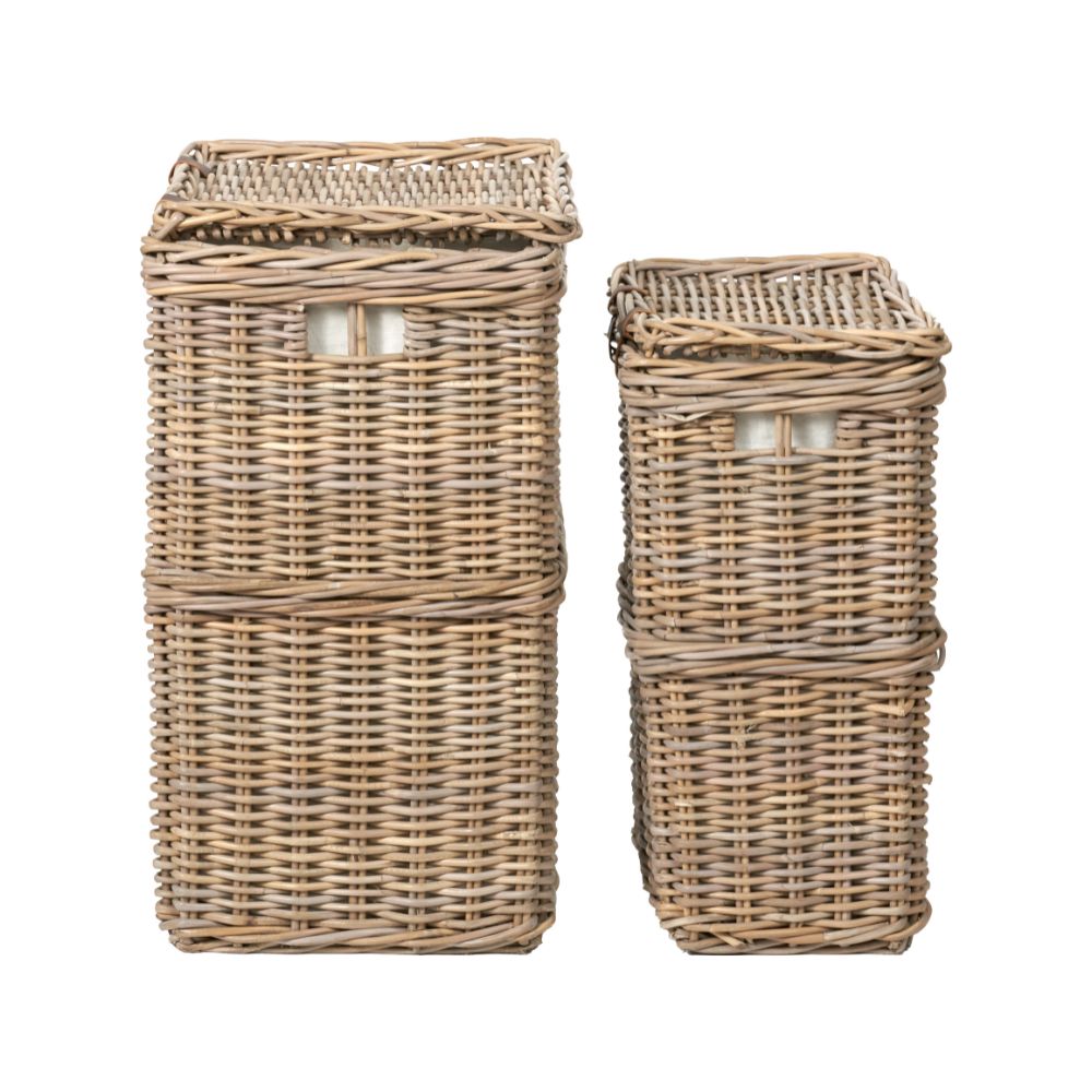 Kubu Rectangular Linen Baskets (Set of 2)