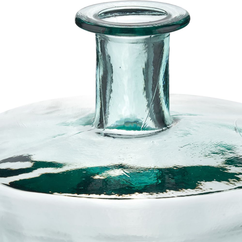 Recycled Glass Forest Green Bottle Vase