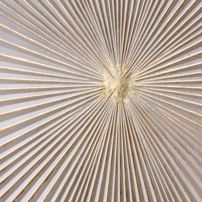 Metal White and Gold Sunburst Wall Art
