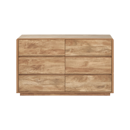 Eversley Oak Effect Veneer 6 Drawer Sideboard