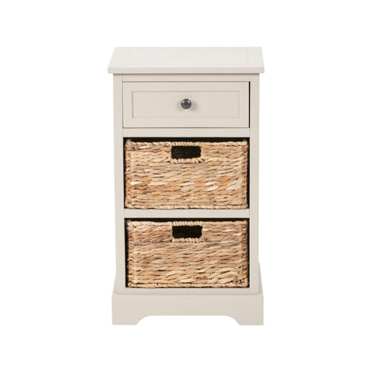 Devonshire Pine Wood 1 Drawer 2 Basket Unit