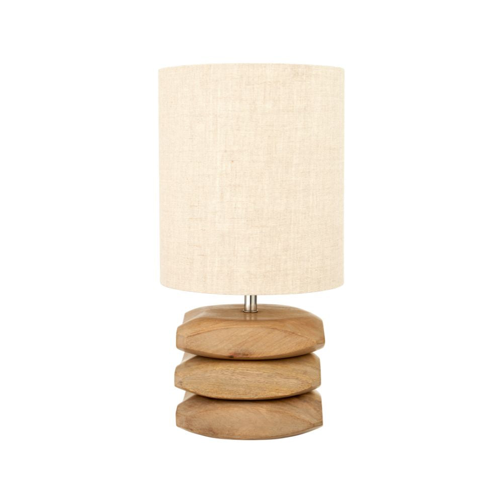 Amir Mango Wood Natural 3 Pebble Table Lamp
