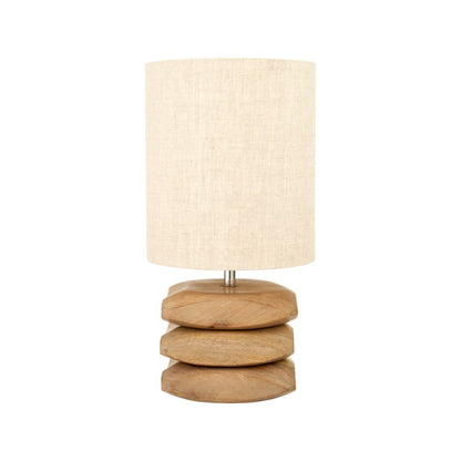 Amir Mango Wood Natural 3 Pebble Table Lamp