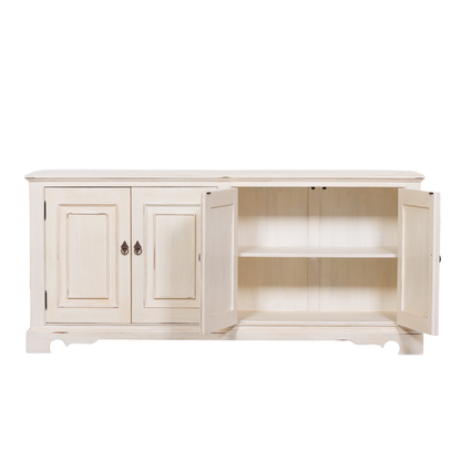 Elden Distressed Mahogany White Sideboard