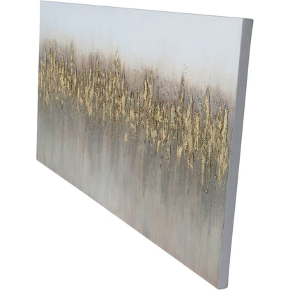 Canvas Abstract Golden Reeds Wall Art