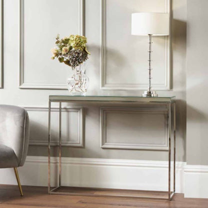 Elysee Mirrored Glass Console Table