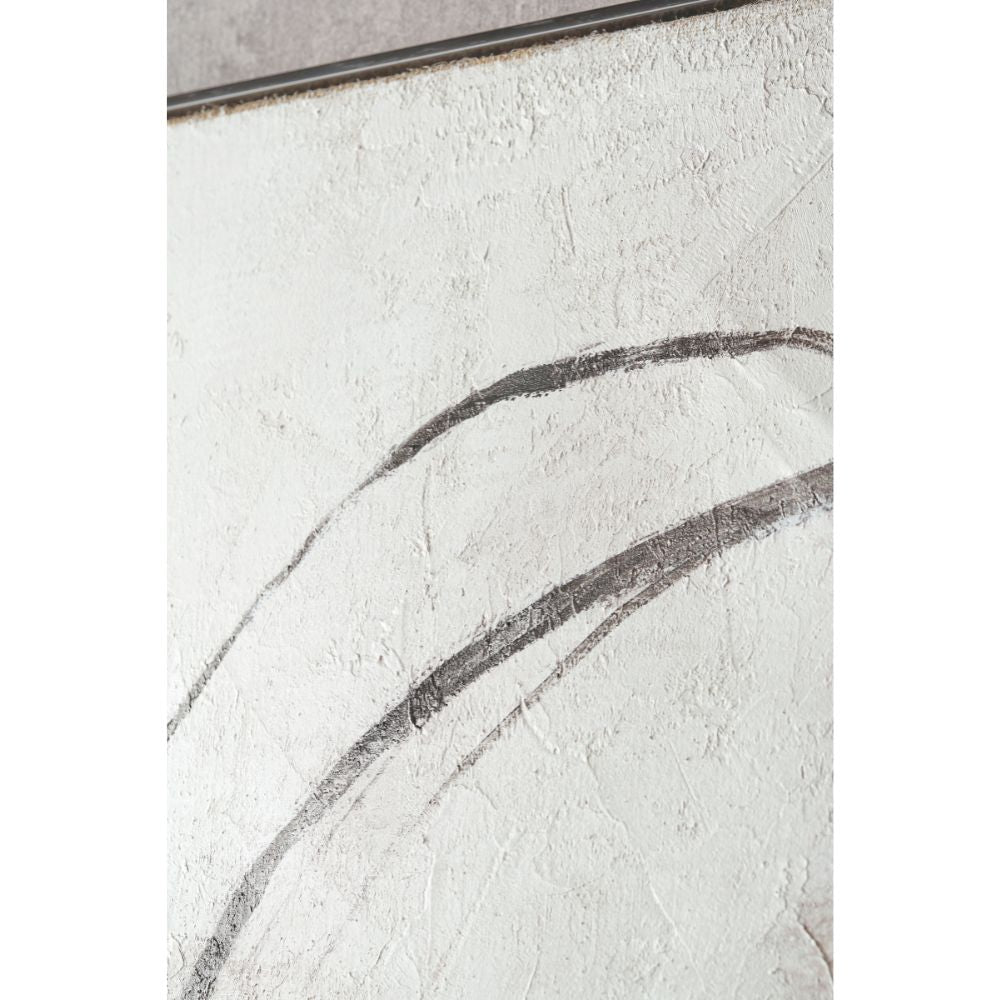 Canvas Monochrome Abstract with Black Frame