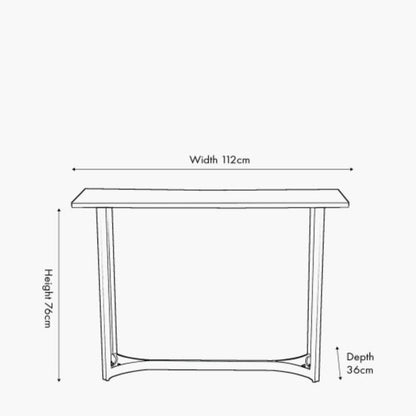 Hendrick White Marble Console Table