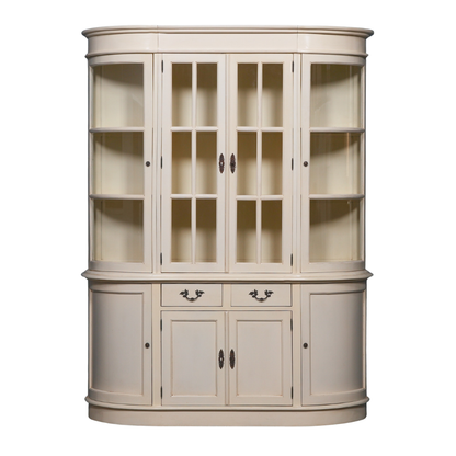 Elden Vintage Cream Mahogany Dresser Display Cabinet