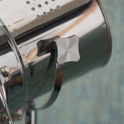 Hereford Grey Wood and Silver Metal Film Tripod Table Lamp