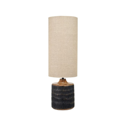 Alaric Mango Wood Antique Black Wash Table Lamp