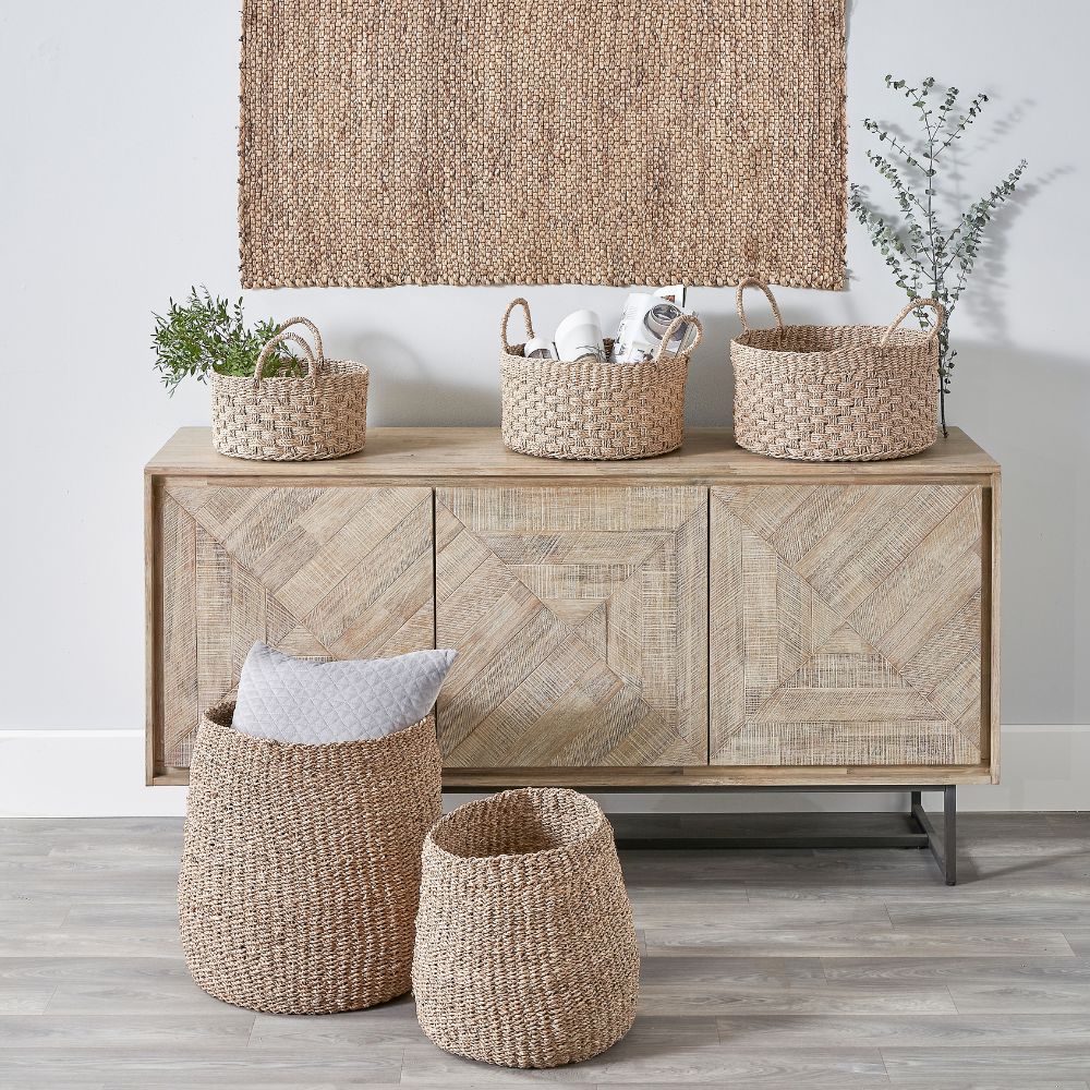 Marca Sand Wash Acacia Wood 3 Door Sideboard