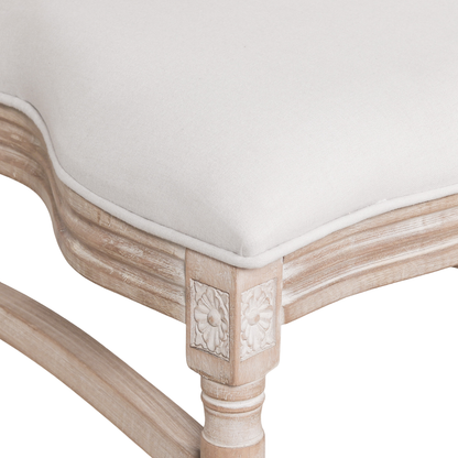 Louis Birch Wood Upholstered Dining Chair