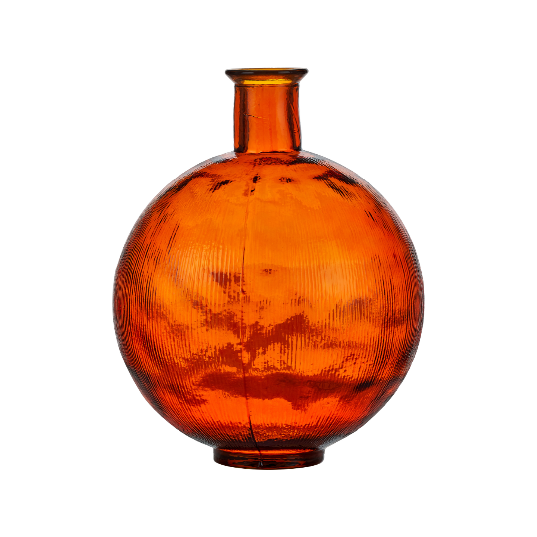 Recycled Glass Round Vase