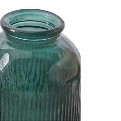 Recycled Glass Ribbed Vase Tall