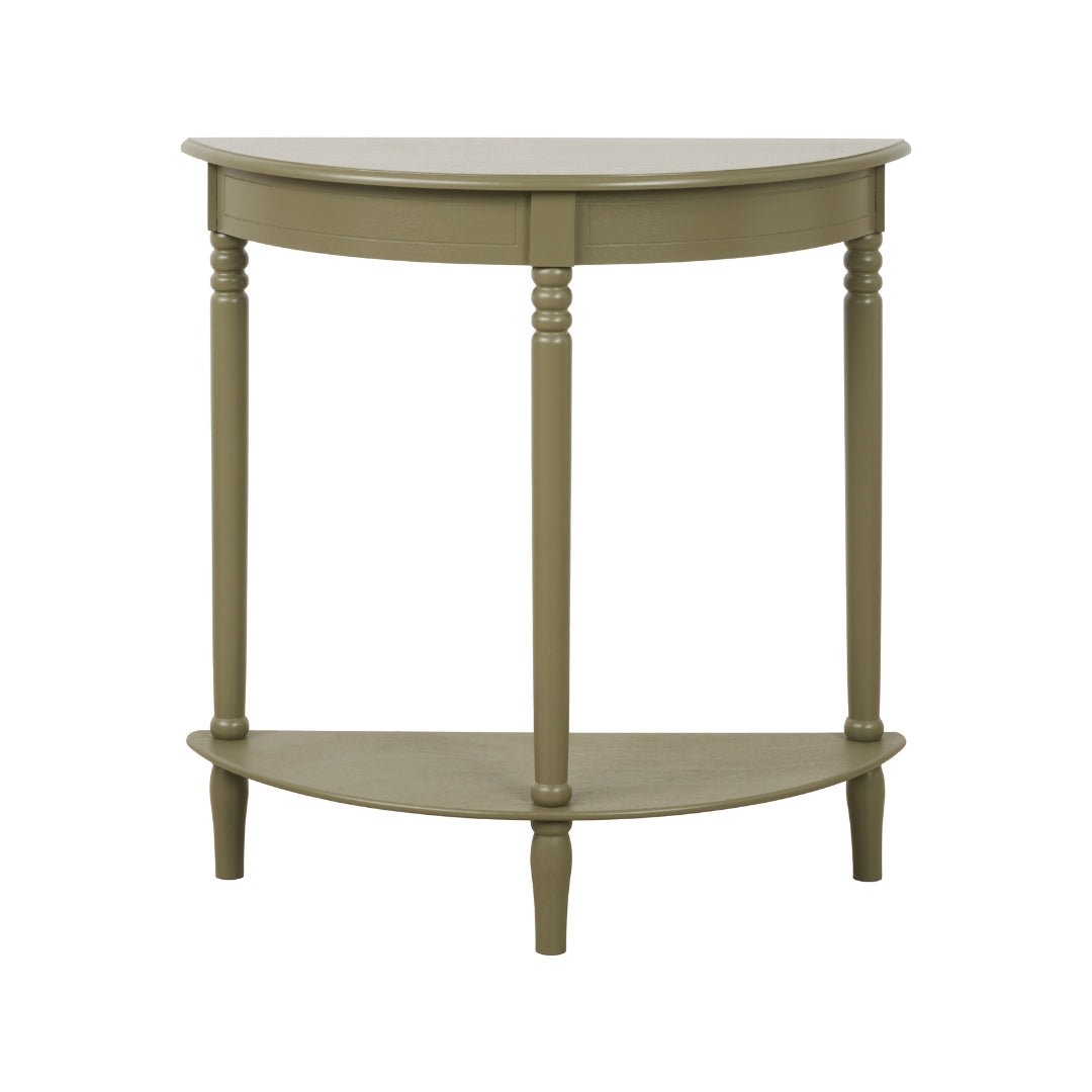 Heritage Pine Wood Half Moon Console Table