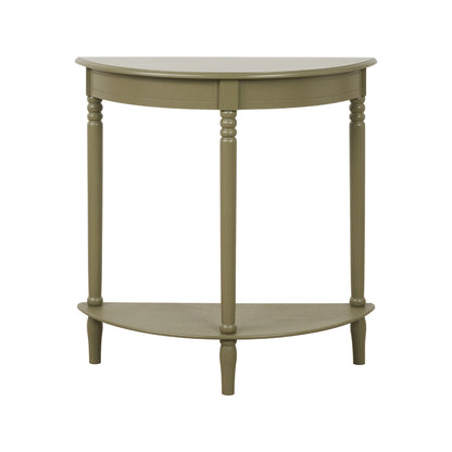 Heritage Pine Wood Half Moon Console Table