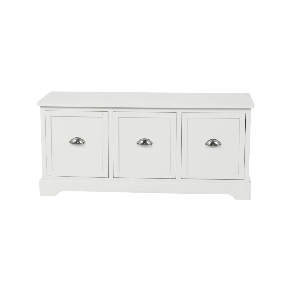 Croft Linen Pine Wood 3 Drawer Sideboard