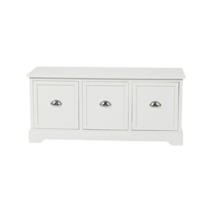 Croft Linen Pine Wood 3 Drawer Sideboard