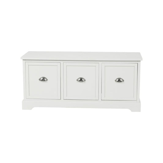 Croft Linen Pine Wood 3 Drawer Sideboard