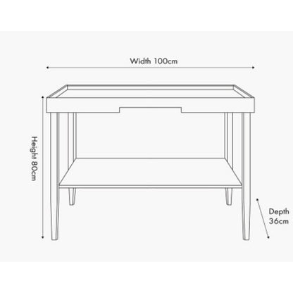 Marnie Black Wood Veneer Console Table