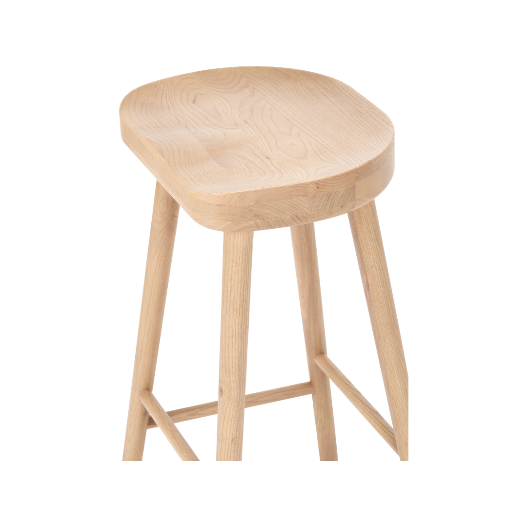 Laselle Ash Wood Bar Stool