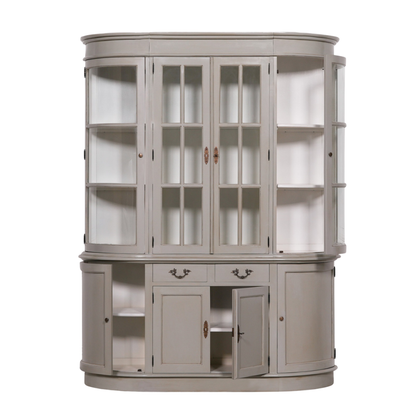 Elden Large Grey Mahogany Dresser Display Cabinet