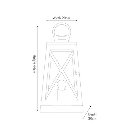 Devon Chrome Lantern Table Lamp