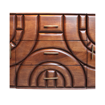 Aranya Solid Wood 2 Door 3 Drawer Sideboard