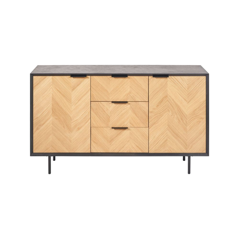 Hailee Pine Wood 2 Door 3 Drawer Sideboard