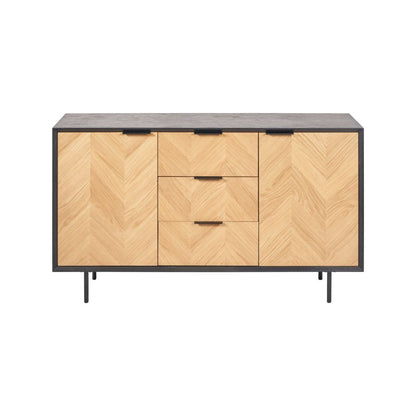 Hailee Pine Wood 2 Door 3 Drawer Sideboard
