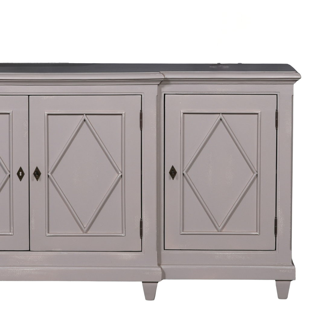 Elden Distressed Grey Mahogany Classical Sideboard